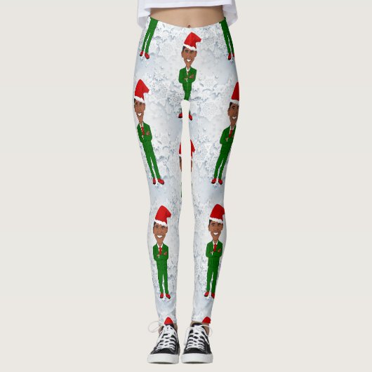 Barack Obama Santas Leggings (Vorderseite)