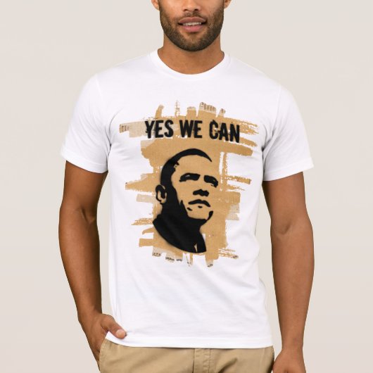Barack Obama SCHABLONE bckgrndCardbrd T-Shirt (Vorderseite)