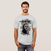 Barack Obama. Schablonen-Asphalt T-Shirt (Vorne ganz)