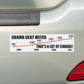 Barack Obama Schulden-Meter Autoaufkleber (Auf Auto)
