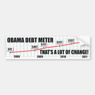 Barack Obama Schulden-Meter Autoaufkleber