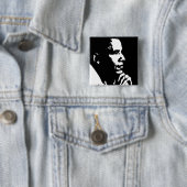Barack Obama Schwarz-Weiß-Profil Button (Beispiel)