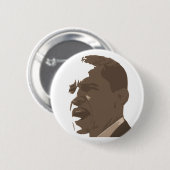 Barack Obama Sepia-Porträt-Knopf Button (Vorne & Hinten)
