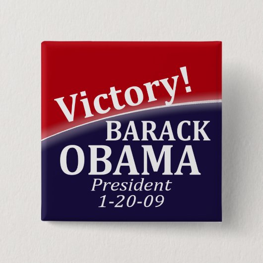Barack Obama Sieg-Knopf Button (Vorderseite)
