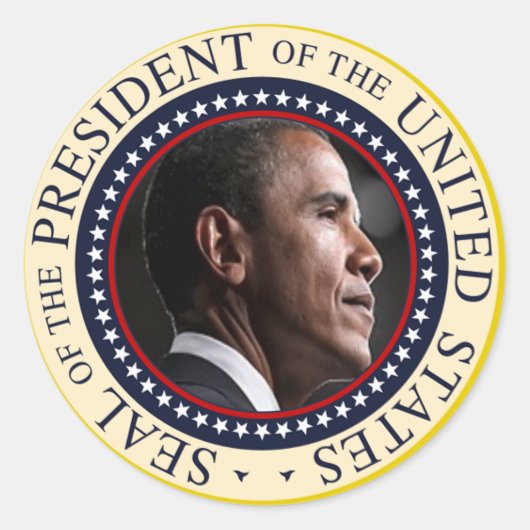 Barack Obama Siegel Runder Aufkleber (Vorderseite)