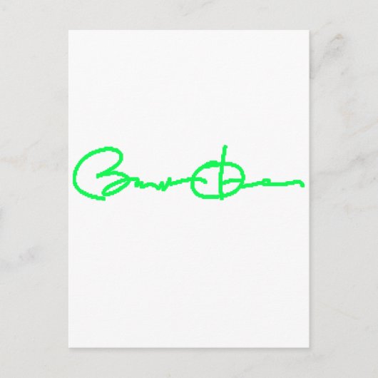 Barack Obama Signature Series (grün) Postkarte (Vorderseite)