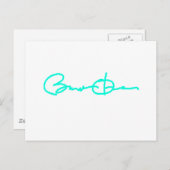Barack Obama Signature Series (Light Blue) Postkarte (Vorne/Hinten)