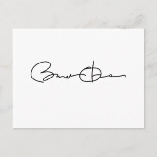 Barack Obama Signature Series (schwarz) Postkarte