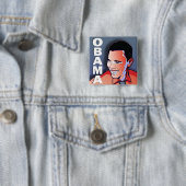Barack Obama Silber Button (Beispiel)