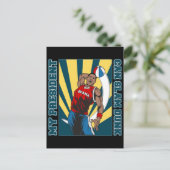 Barack Obama Slam Dunk Postkarte (Stehend Vorderseite)