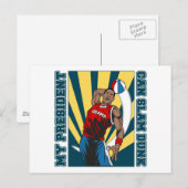 Barack Obama Slam Dunk Postkarte (Vorne/Hinten)