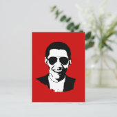 Barack Obama-Sonnenbrille Postkarte (Stehend Vorderseite)