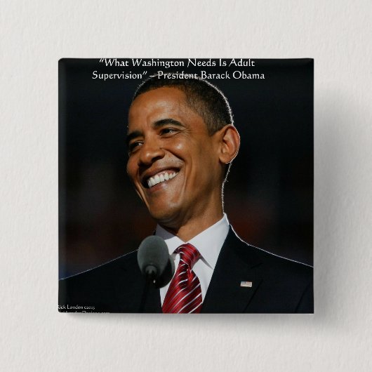 Barack Obama & Spaß Quotierungen Button (Vorderseite)