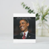 Barack Obama & Spaß Quotierungen Postkarte (Stehend Vorderseite)