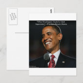 Barack Obama & Spaß Quotierungen Postkarte (Vorne/Hinten)