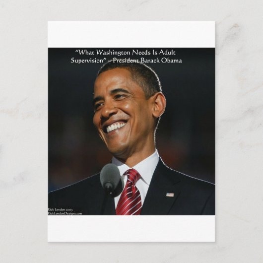 Barack Obama & Spaß Quotierungen Postkarte (Vorderseite)