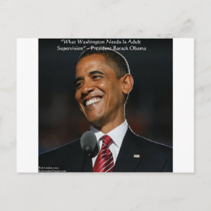 Barack Obama & Spaß Quotierungen Postkarte