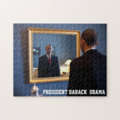 Barack Obama Spiegel-Reflexion Puzzle (Horizontal)