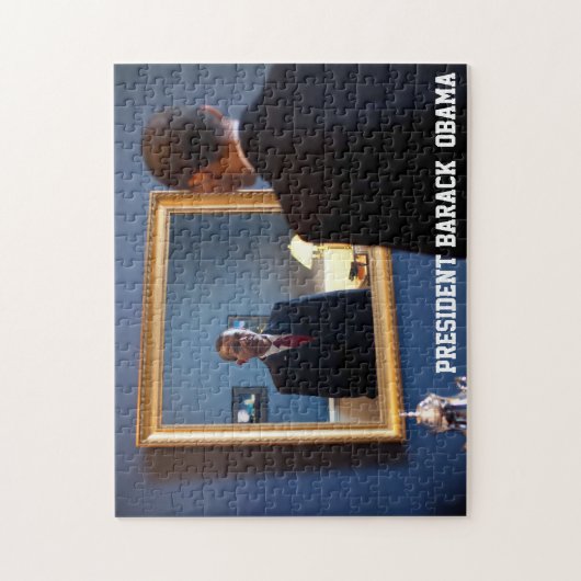 Barack Obama Spiegel-Reflexion Puzzle (Vertikal)