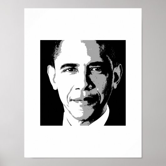 BARACK OBAMA SQUARE PORTRAIT -.png Poster (Vorne)