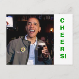 Barack Obama - St. Patrick's Day Toast Postkarte