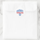 Barack Obama Star Runder Aufkleber (Tasche)