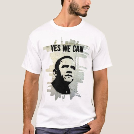Barack Obama. Stencil.bckgrnd.cncrt T-Shirt (Vorderseite)