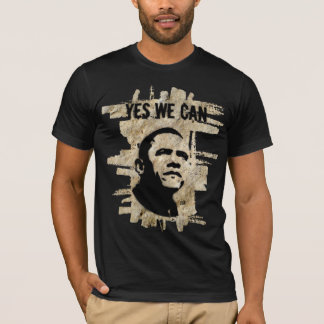 Barack Obama.Stencil.rock bckgrand T-Shirt