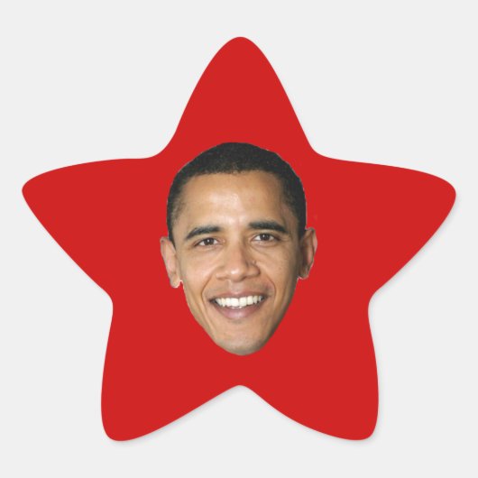 Barack Obama Stern-Aufkleber (Vorderseite)