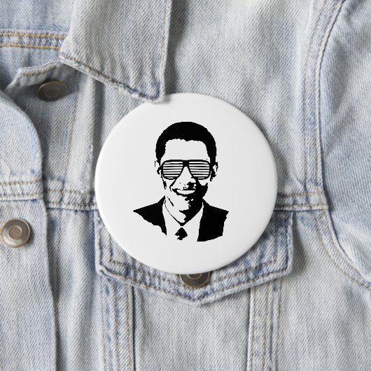 BARACK OBAMA SUNGLASSES STRIPES -.pnng Button (Beispiel)