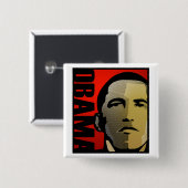 Barack Obama Superheld Button (Vorne & Hinten)