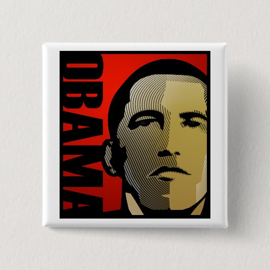 Barack Obama Superheld Button (Vorderseite)