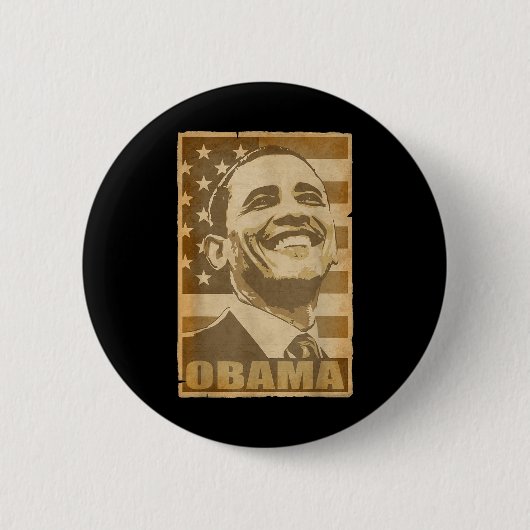 Barack Obama Torn Poster Button (Vorderseite)