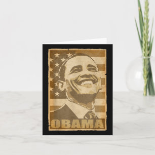 Barack Obama Torn Poster Karte