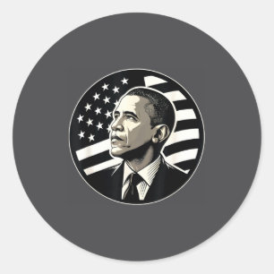 Barack Obama Tribut Kunst Demokratie Protest T-Shi Runder Aufkleber