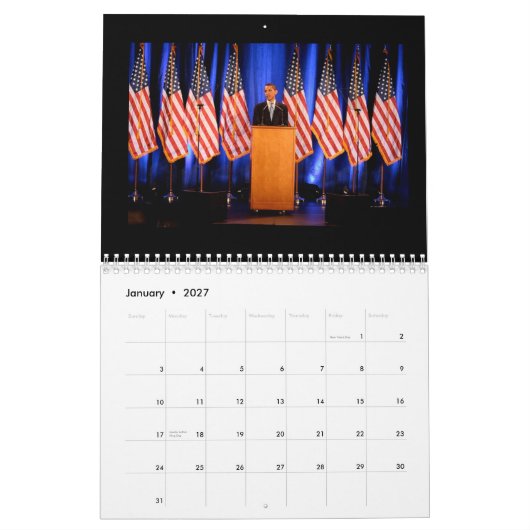 Barack Obama u. der Familien-2009 Kalender (Jan 2027)