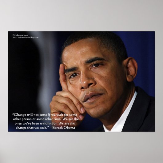 Barack Obama über das Sammeln von "Change"-Wörterb Poster (Vorne)