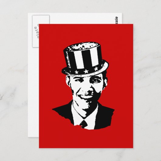 Barack Obama Uncle Sam Postkarte (Vorne/Hinten)
