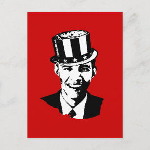 Barack Obama Uncle Sam Postkarte