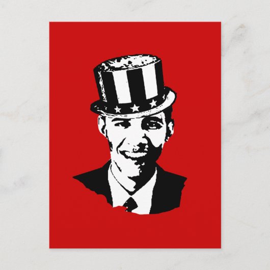 Barack Obama Uncle Sam Postkarte (Vorderseite)