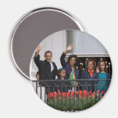 Barack Obama und Familie Magnet (Vorderseite/Rückseite)