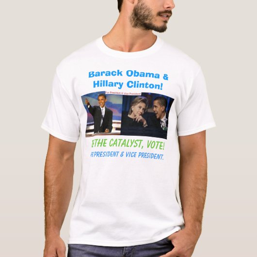 Barack Obama und Hillary Clinton T-Shirt (Vorderseite)