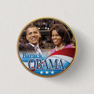 Barack Obama und Michelle Obama Münzen-Knopf Button