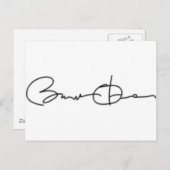 Barack Obama Unterschrift Postkarte (Vorne/Hinten)