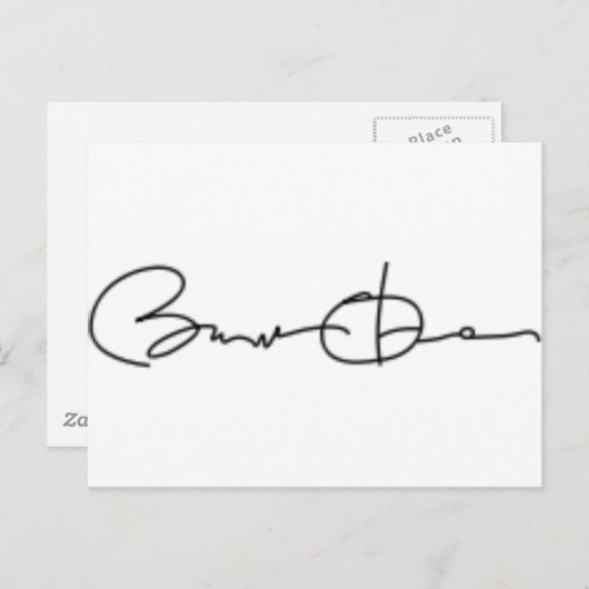 Barack Obama Unterschrift Postkarte (Vorne/Hinten)