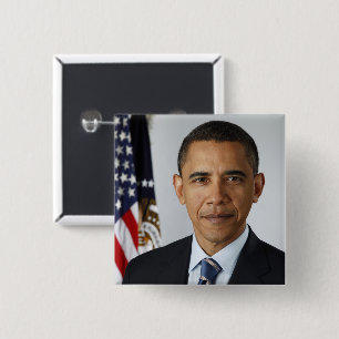 Barack Obama US-Präsident Weißes Haus Portrait Button