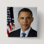 Barack Obama US-Präsident Weißes Haus Portrait Button (Vorderseite)