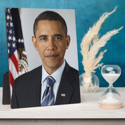 Barack Obama US-Präsident Weißes Haus Portrait Fotoplatte (Seite)