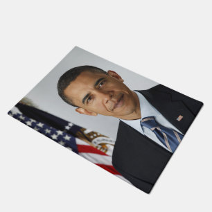 Barack Obama US-Präsident Weißes Haus Portrait Fußmatte
