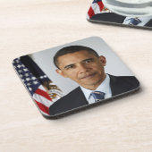 Barack Obama US-Präsident Weißes Haus Portrait Getränkeuntersetzer (Linke Seite)